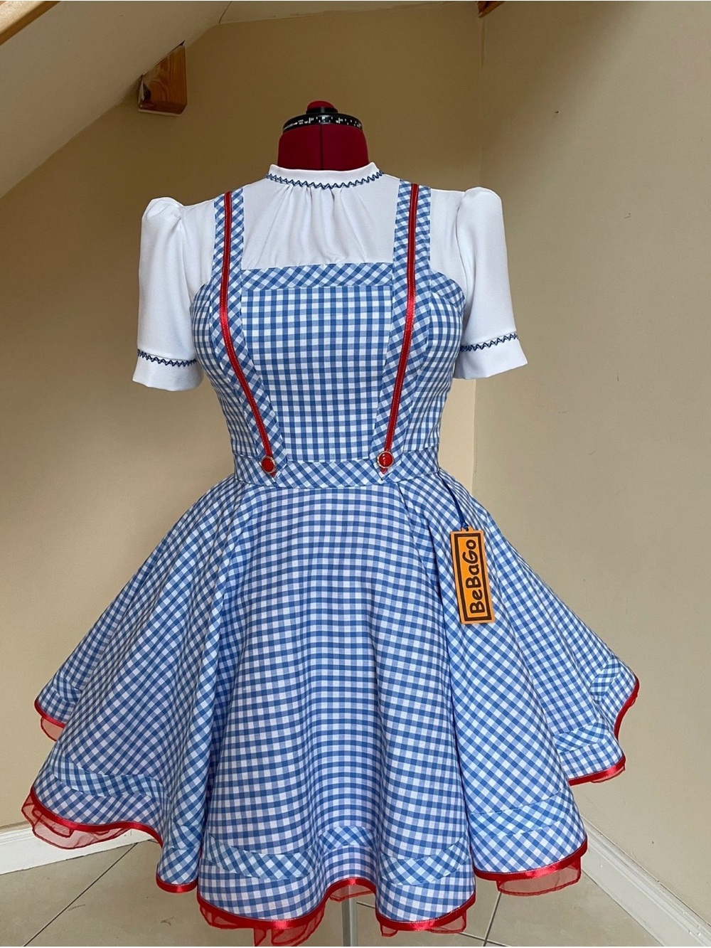 Custom Dorothy Wizard of Oz Costume Dress Adult M Gingham Cosplay Dance Costume - Picture 3 of 7